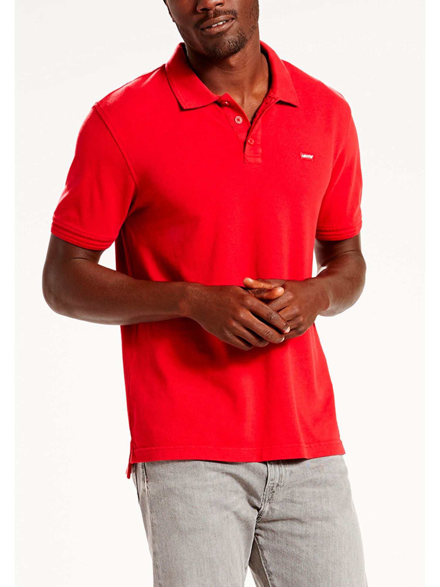 polera polo roja