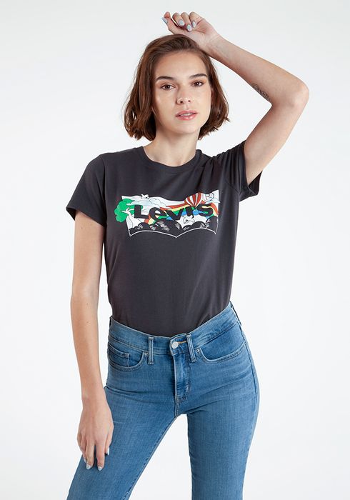Mujer - Poleras Negro The Perfect Tee – Levis Chile